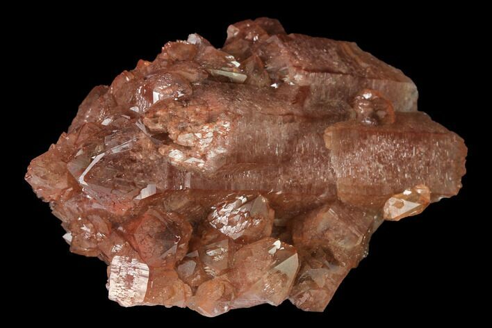 Natural, Red Quartz Crystal Cluster - Morocco #142926